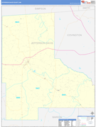 Jefferson Davis County, MS Digital Map Basic Style
